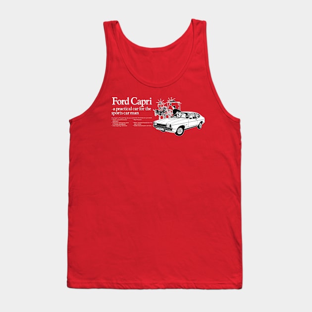 FORD CAPRI - advert Tank Top by Throwback Motors